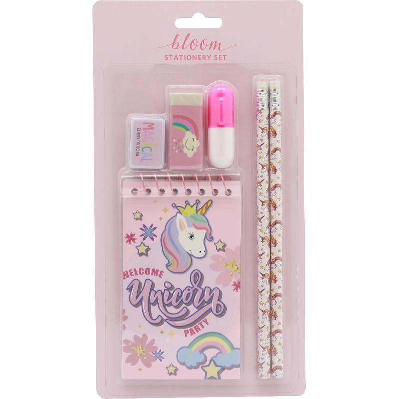 Non Branded Unicorn Stationery Set - 6 Items