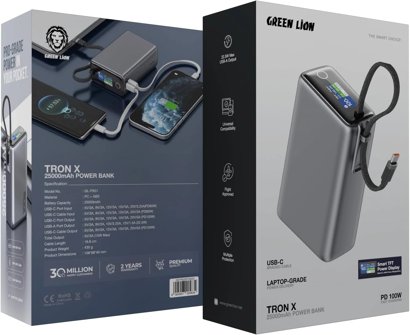 Tron X - 25000mAh 100 W Fast-Charging