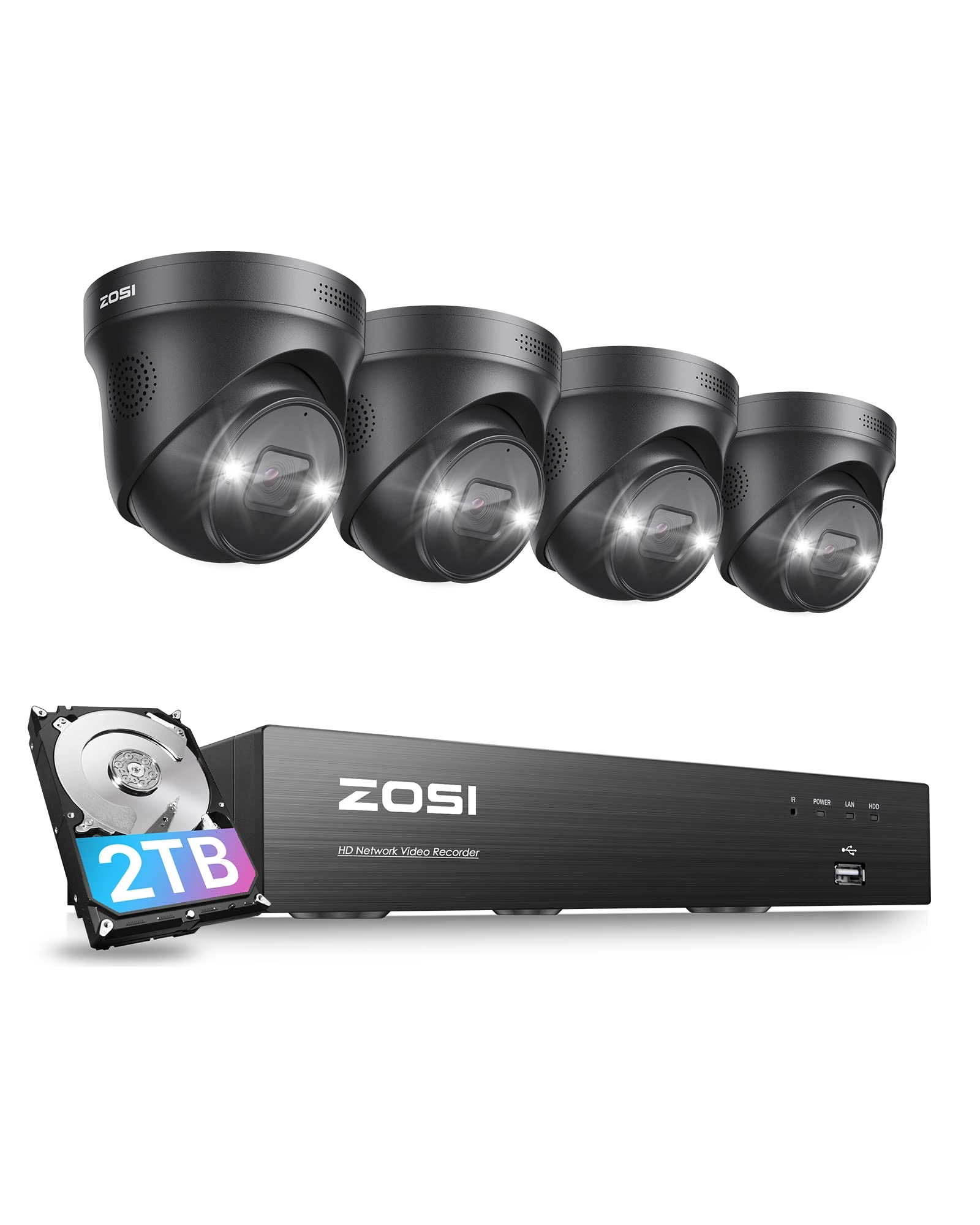 Zosi C186 - 4 Pieces 4K 8MP + 8CH NVR