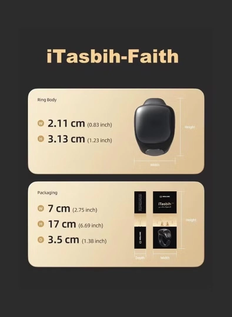 iTasbih FAITH - OLED Display Zikr Counter Wireless Charging
