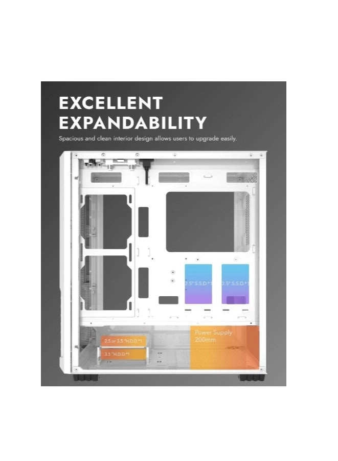 DF2100 - Tempered Glass E-ATX ATX M-ATX ITX