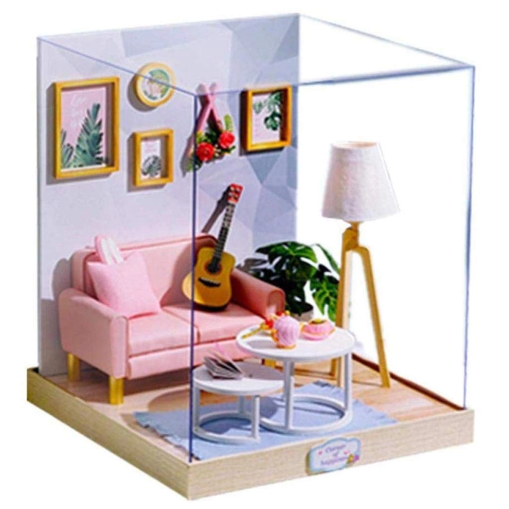 Dollhouse Miniature - with Furniture Dust Proof Music Movement