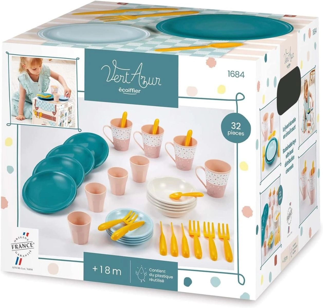 Vert Azur Picnic Pretend Playset - 32 pcs (sim-7600001684)