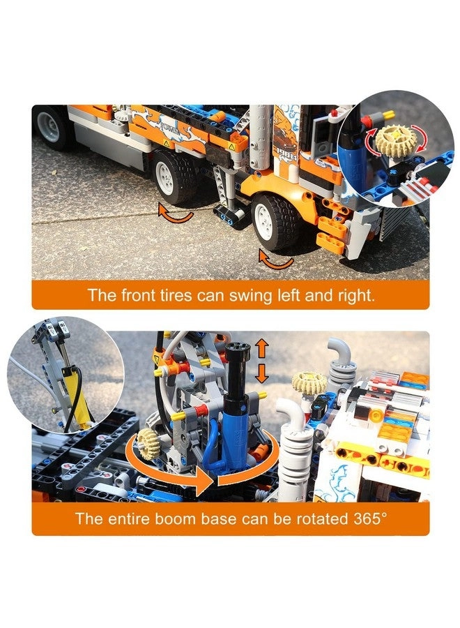 Concrete Pump Truck - Building Set Terrain Tow Truck