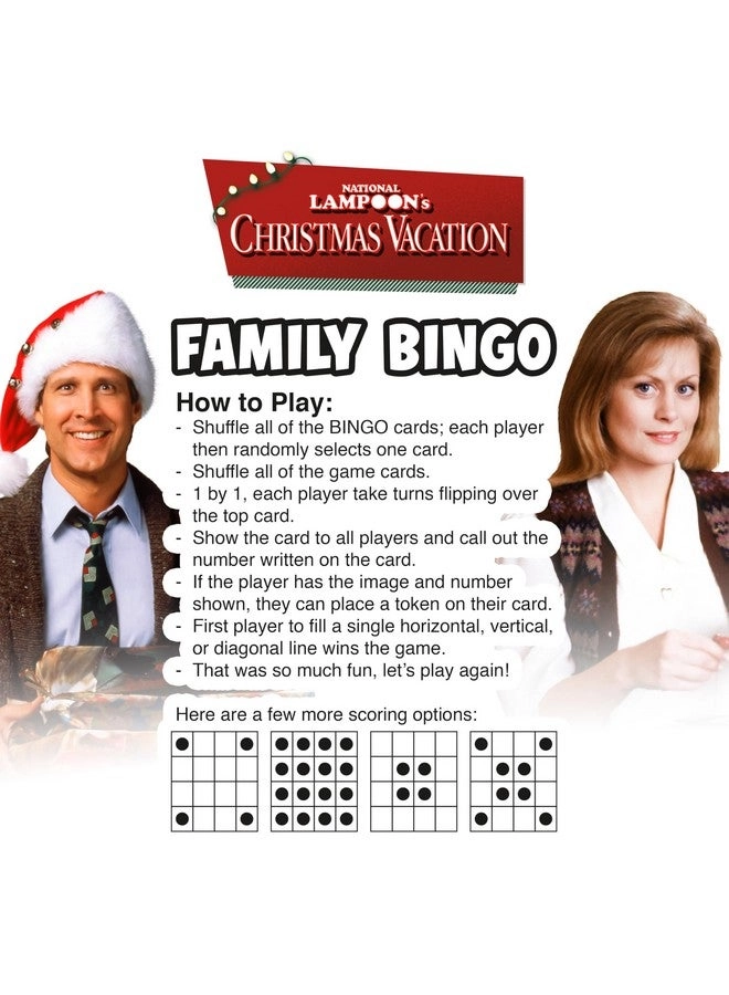 Christmas Vacation Family Bingo Game