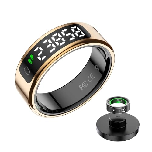Smart Ring Health Tracker - 8# Gold 5ATM Waterproof