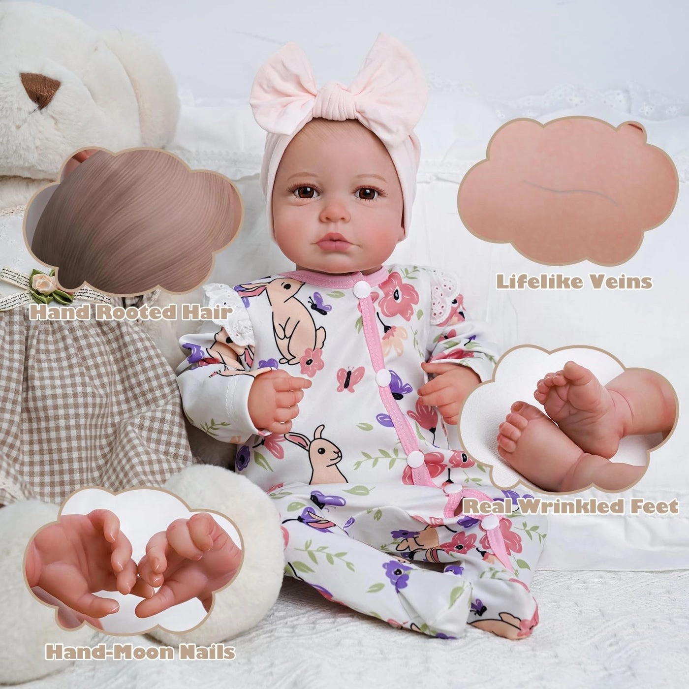 Reborn Baby Doll - 20inch Soft Vinyl Realistic