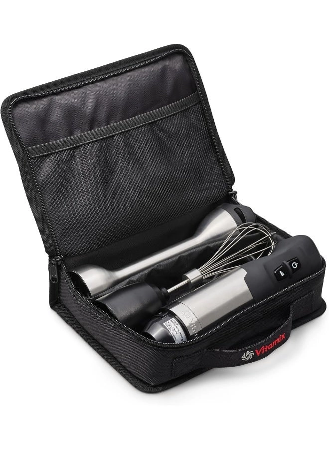 Immersion Blender 3 piece set - Whisk Attachment Storage Case 5 Speeds