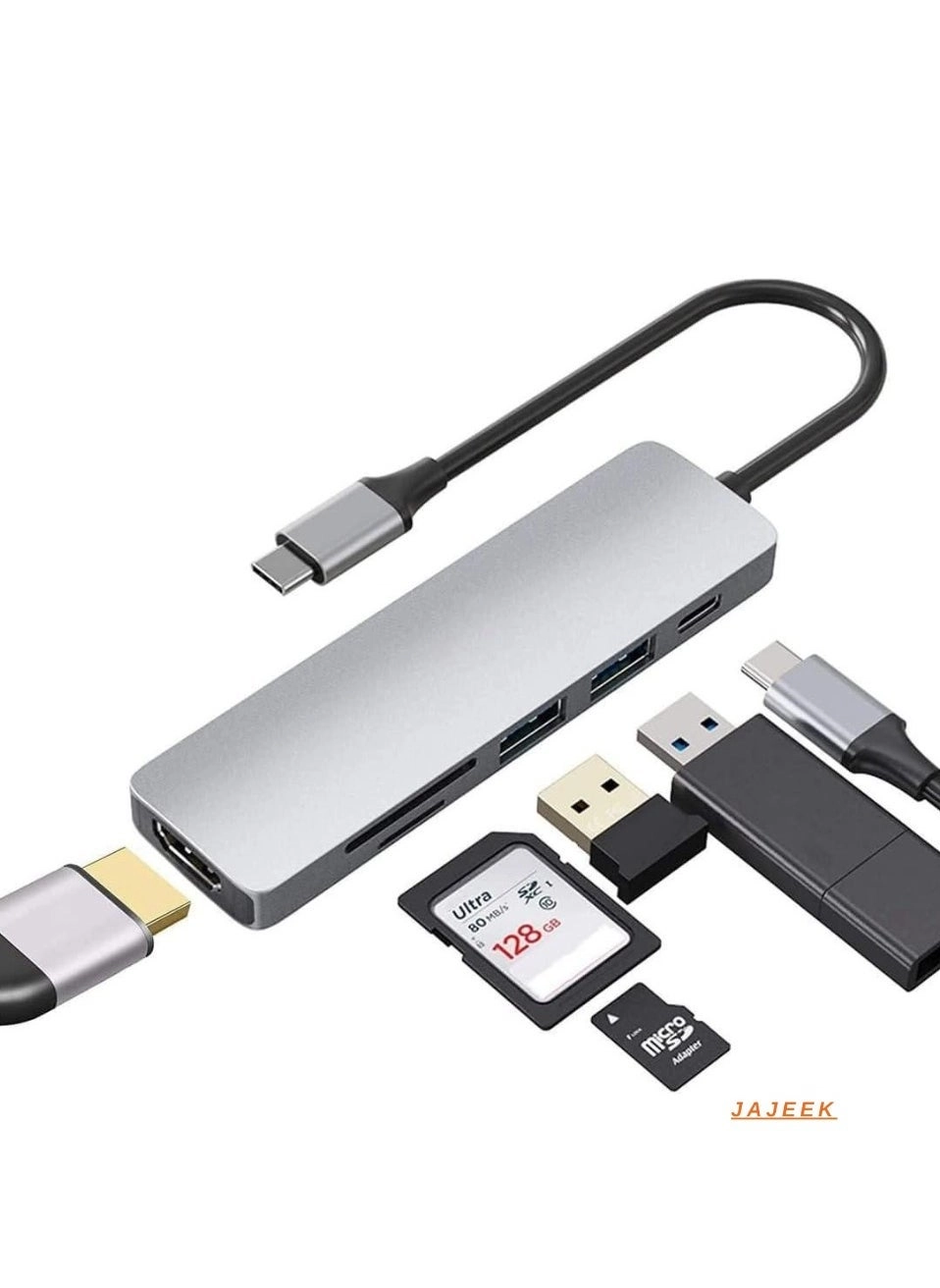 USB C Hub - 4K HDMI 100W PD SD/TF Card Reader