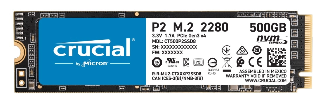 Crucial P2 - 500 GB m2_2280