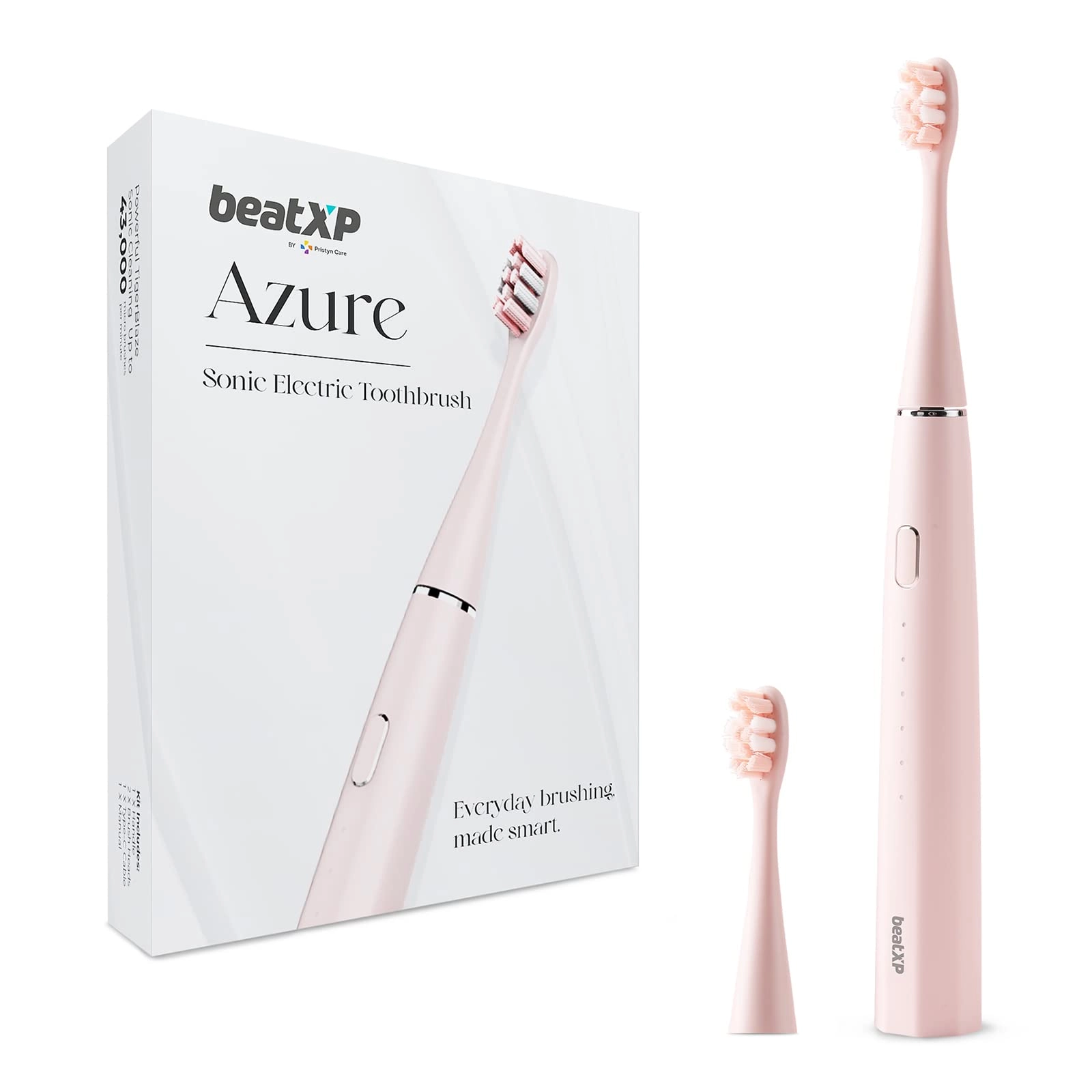 beatXP Azure - Pink 5 Cleaning Modes 2 Brush Heads