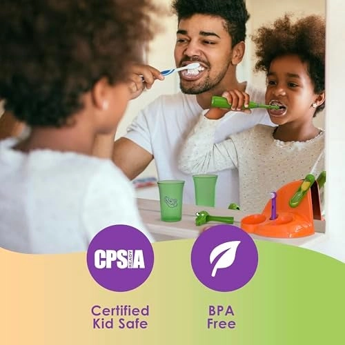 Kids’ Electric Toothbrush Set - Ages 3+ 2 Brush Heads 2-Minute Timer