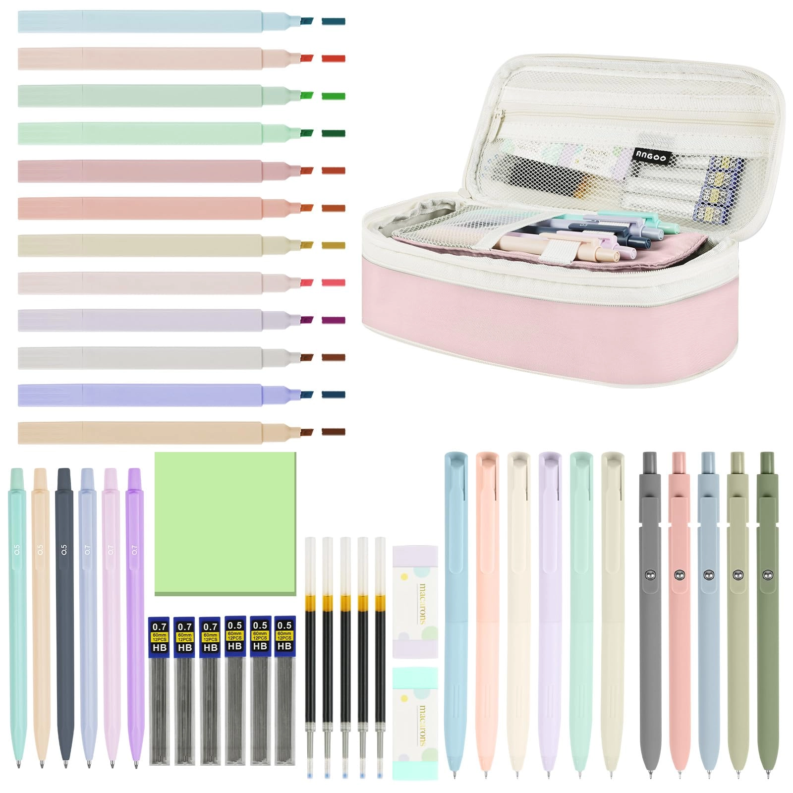 44 PCS Aesthetic School Supplies