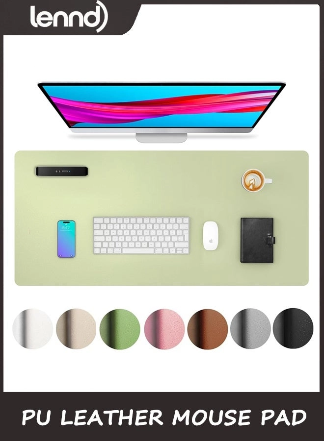 Non-Slip Large PU Leather Office Mouse Pad - 80x40 cm