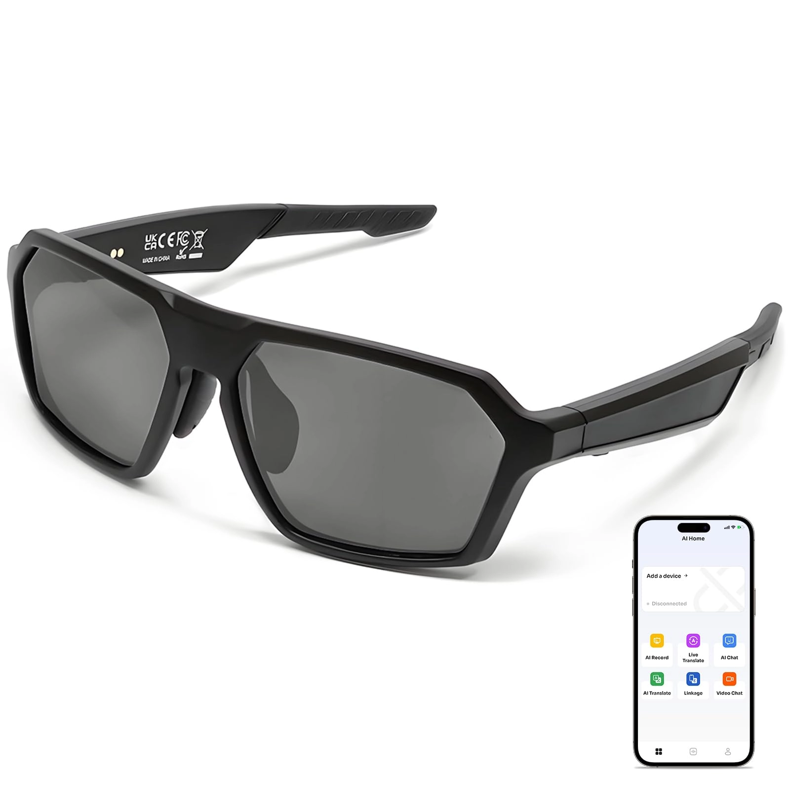 OZOKSKS AI Smart Bluetooth Glasses - Grey