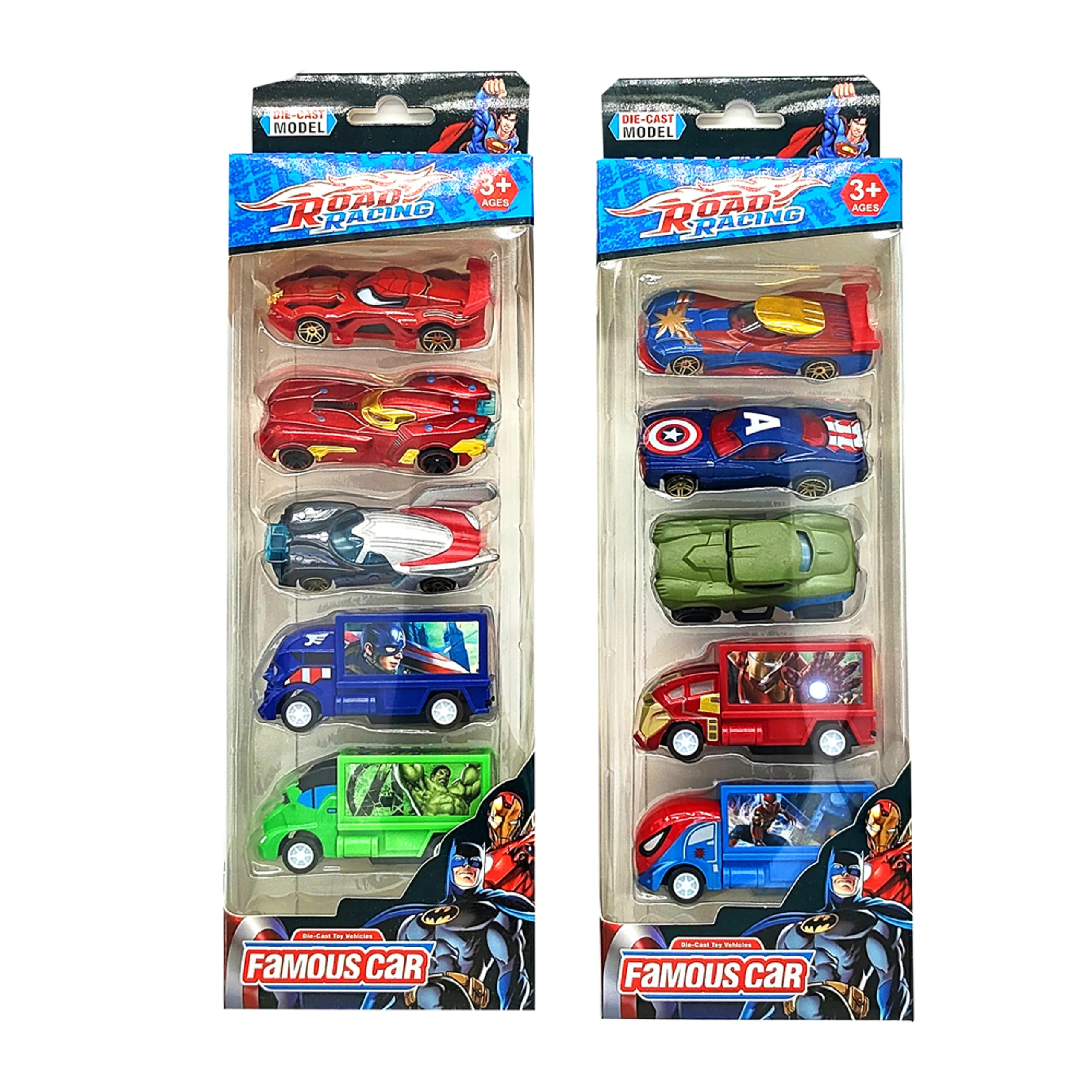 Stem Avengers Road Racing Die-Cast Car Set - 5pcs