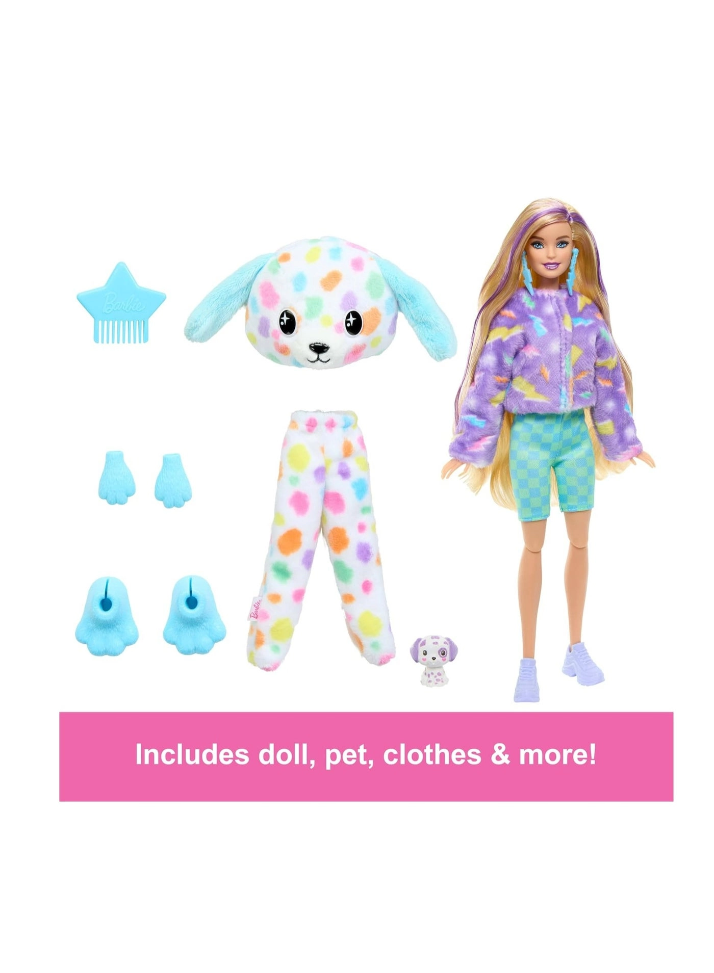 Barbie Cutie Reveal - Dalmatian Costume & Accessories