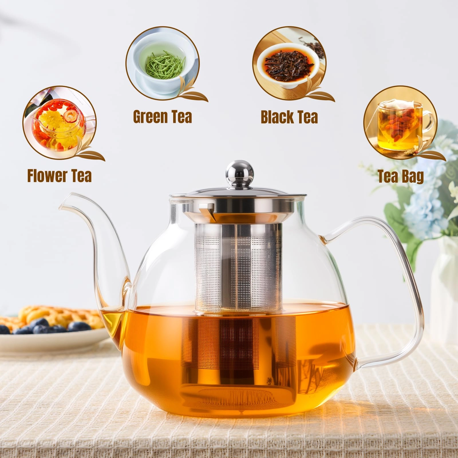 Glass Teapot - 1200ml