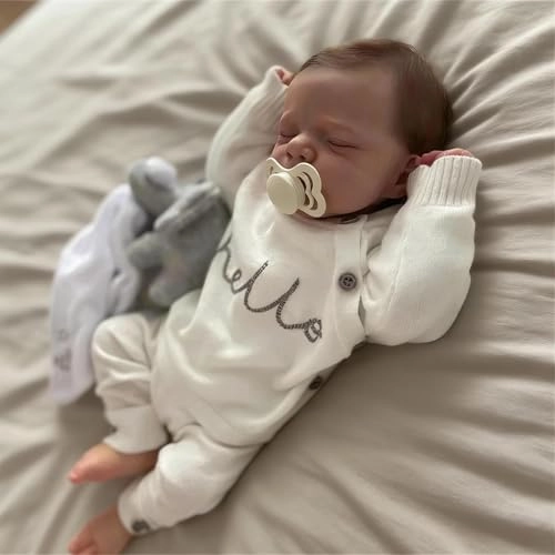 Reborn Baby Doll - 18 Inch Silicone Girl Sleeping Ages 3+
