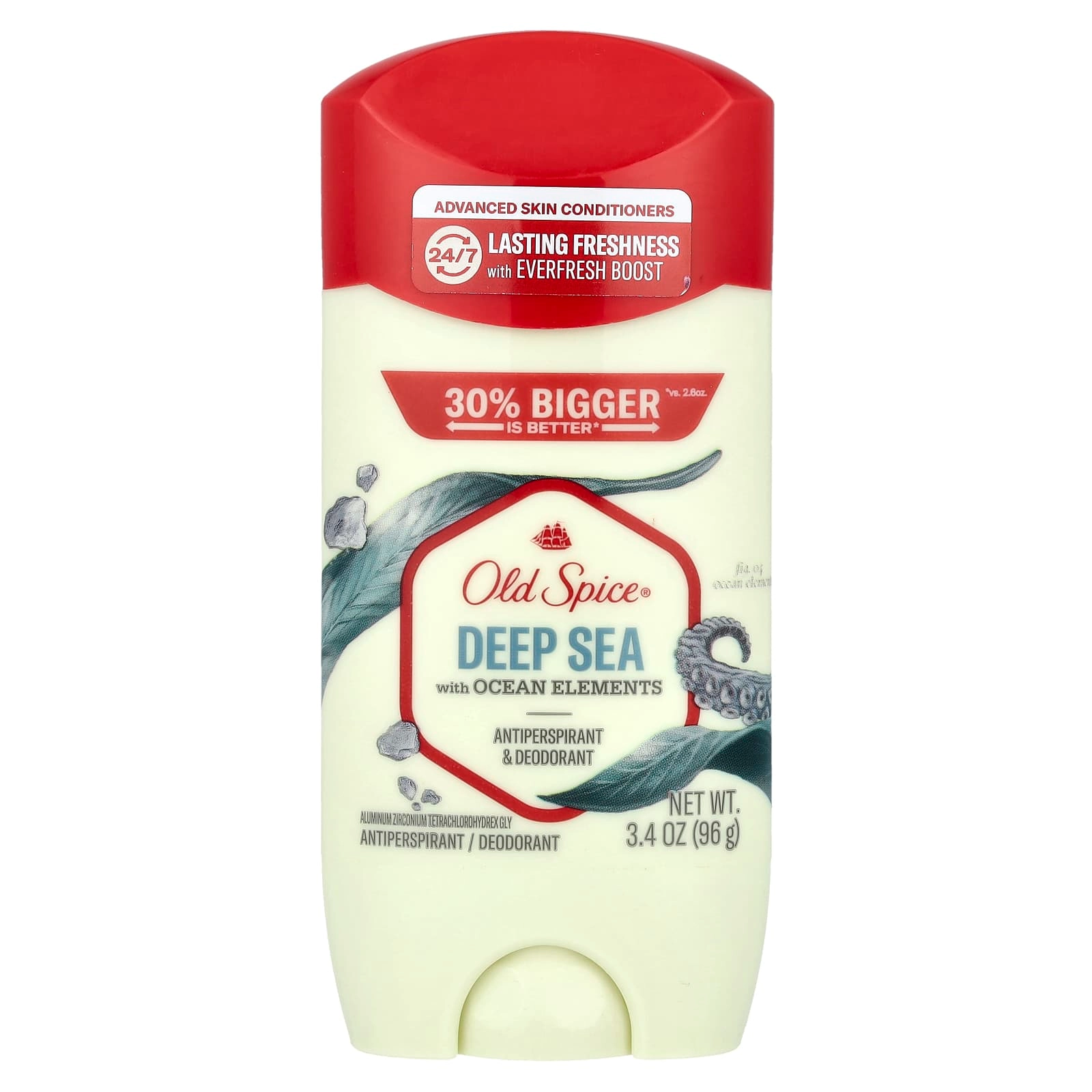 Invisible Solid Antiperspirant Deodorant - Deep Sea with Ocean Elements 120 gram