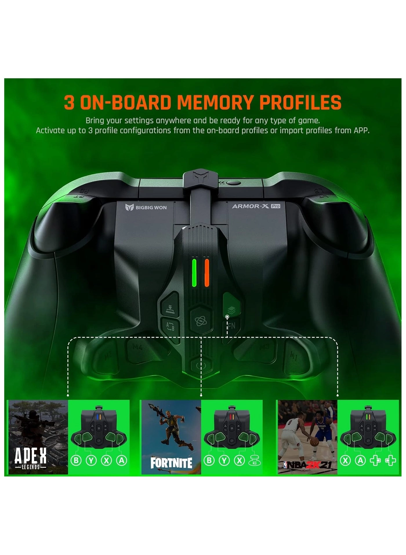 ARMOR-X Pro - Wireless Wired Xbox Series X|S Xbox One Switch Windows10&11