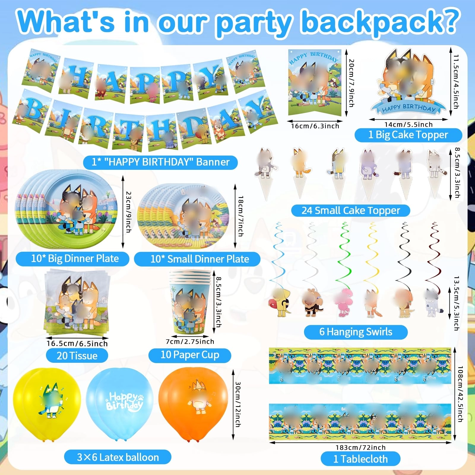 Party Tableware - 103.0 count Birthday