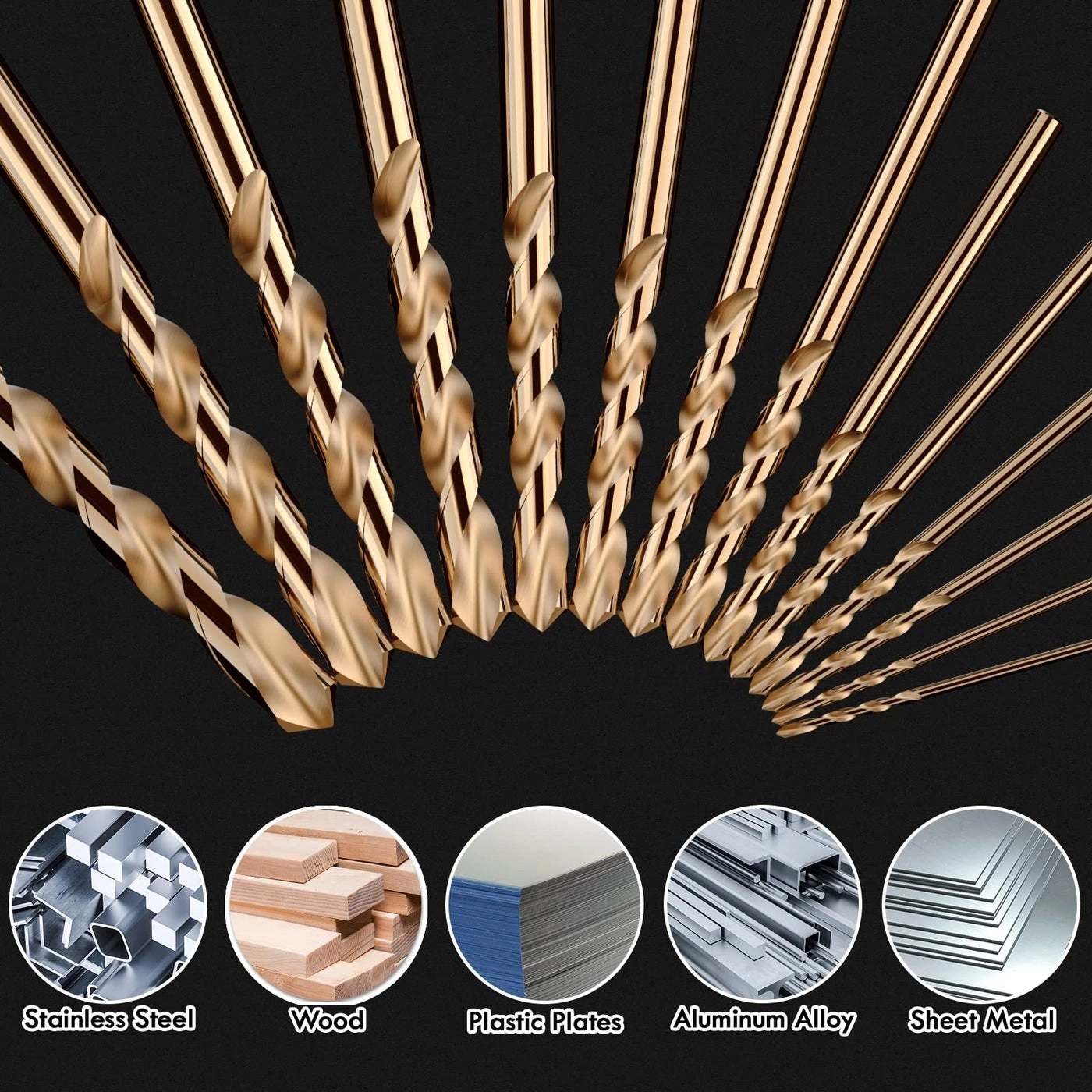 M35 Cobalt Drill Bit - 16pcs 8mm