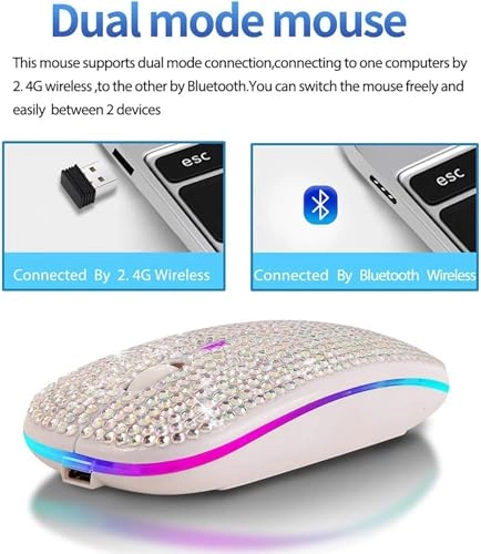Tri-Mode Bluetooth Mouse - Wireless