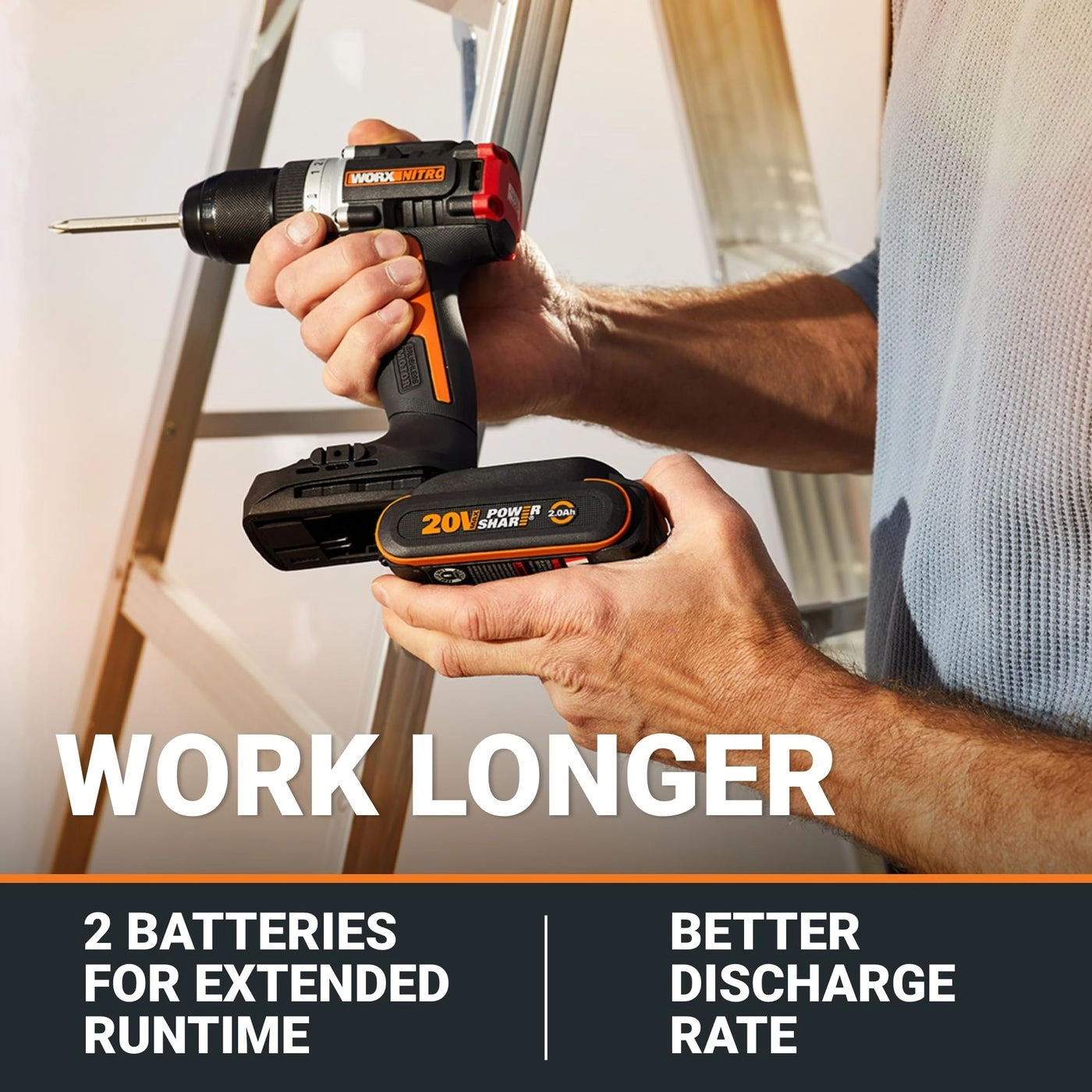 WX352L - 20V 1/2" Cordless Hammer Drill