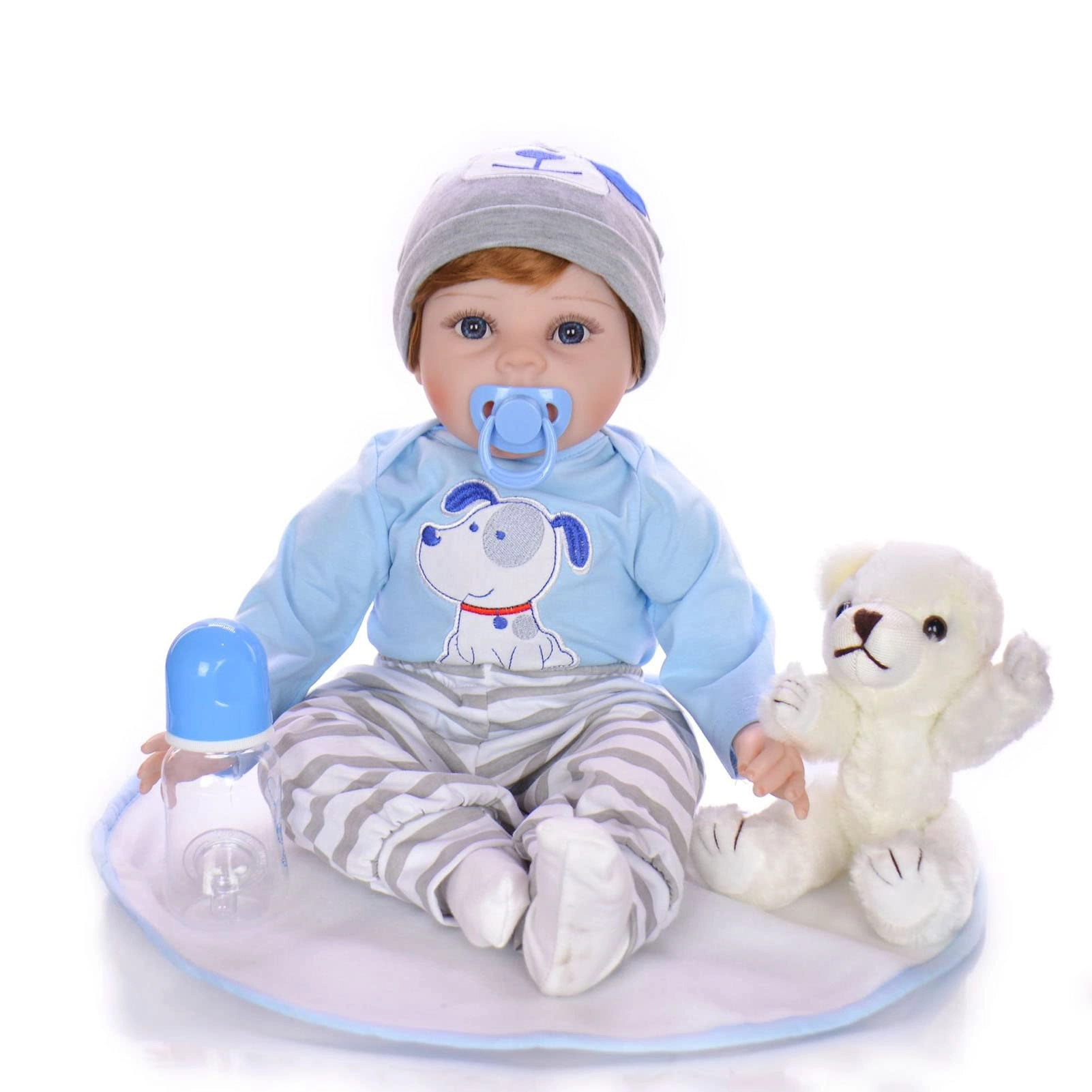 Reborn Baby Doll - 55cm Soft Silicone Limbs Cloth Body