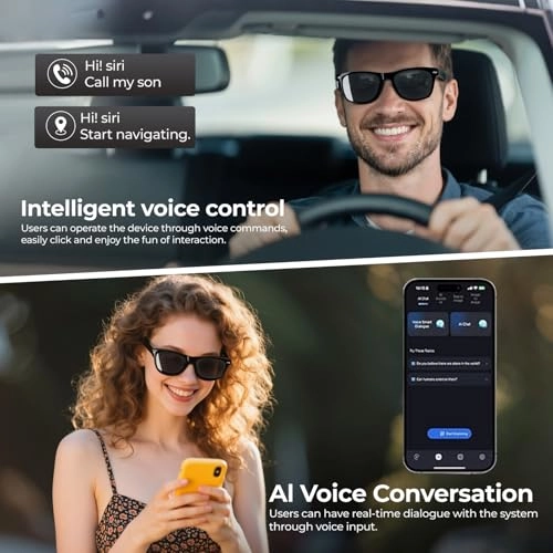 AI Smart Glasses - AI Translation 110+ Languages Bluetooth