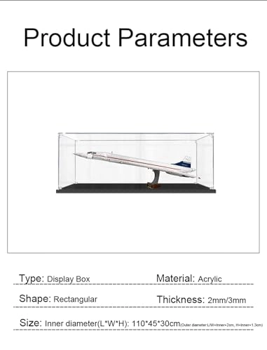 Acrylic Display Case - For Lego 10318 110 x 45 x 30 cm With Background