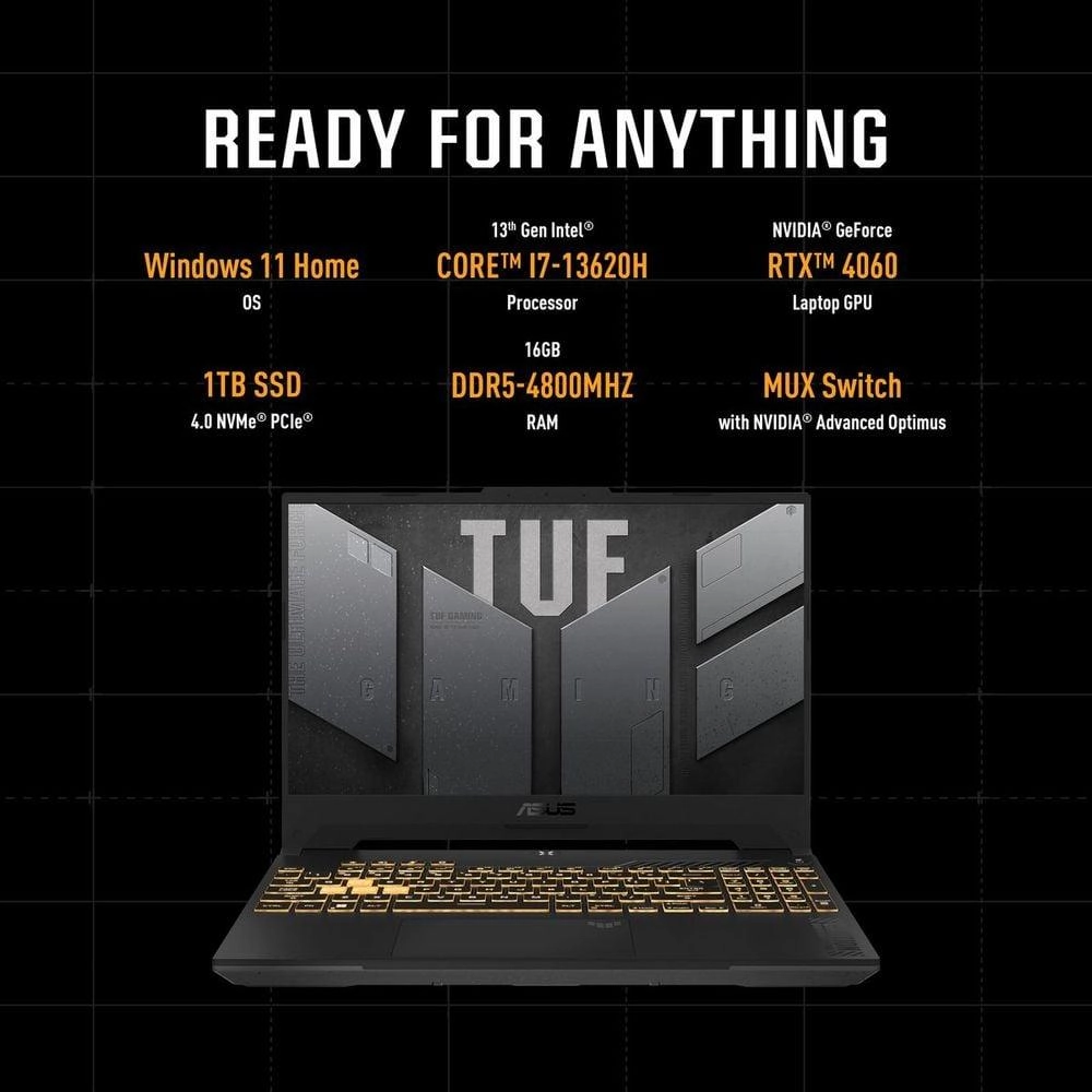 TUF F15 FX507VV-I7161G - 15.6'' i7-13620H 16GB DDR5 1TB SSD