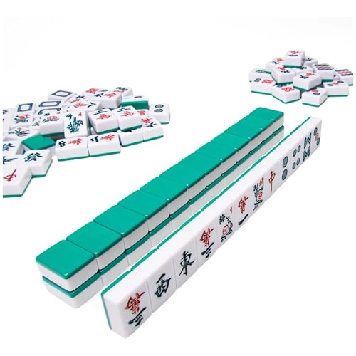 Legacy Deluxe Mahjong - Two-Tone Tiles Lined Wood Case