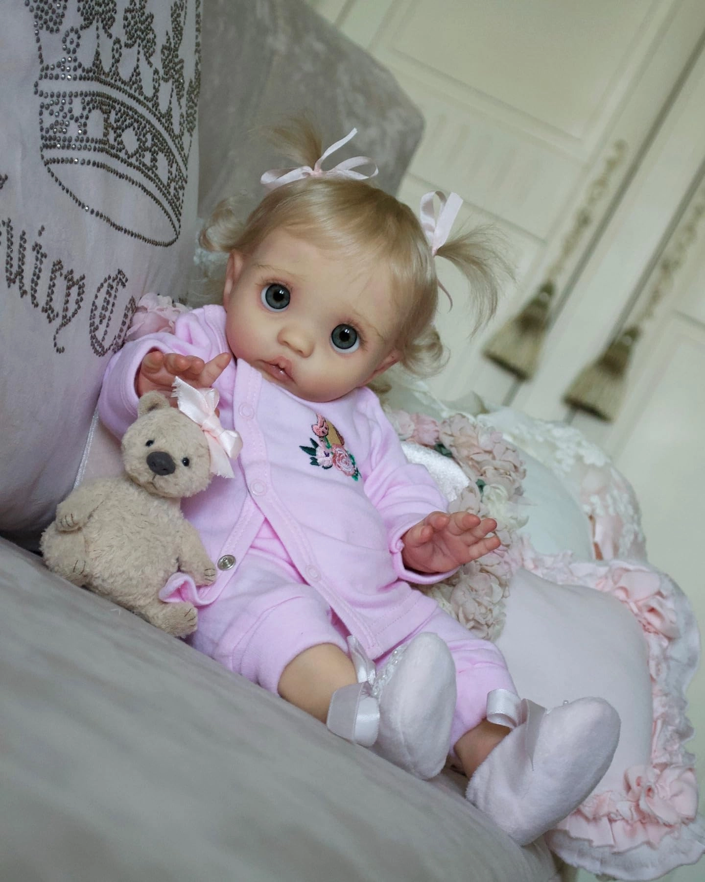 NUER Collection Peeka Reborn Baby Doll - 16 inches Silicone Vinyl Cotton