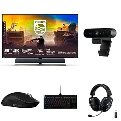 558M1Ry/00 + Brio 4K + Pro X Wireless Headset + Pro Keyboard + Pro X Superlight Mouse - 3840x2160 55"
