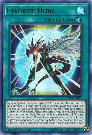 Yu-Gi-Oh! Favorite Hero LED6-EN015 - 1st Edition