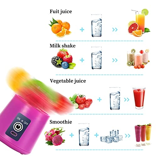Portable Blender Cup - Electric USB Juicer Mini Six Blades