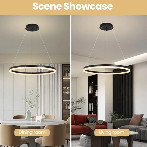 Double Ring Chandelier - Dimmable