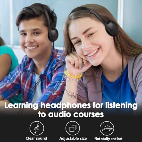 Bulk Headphones for Classroom Wired Headphone 50 Pack