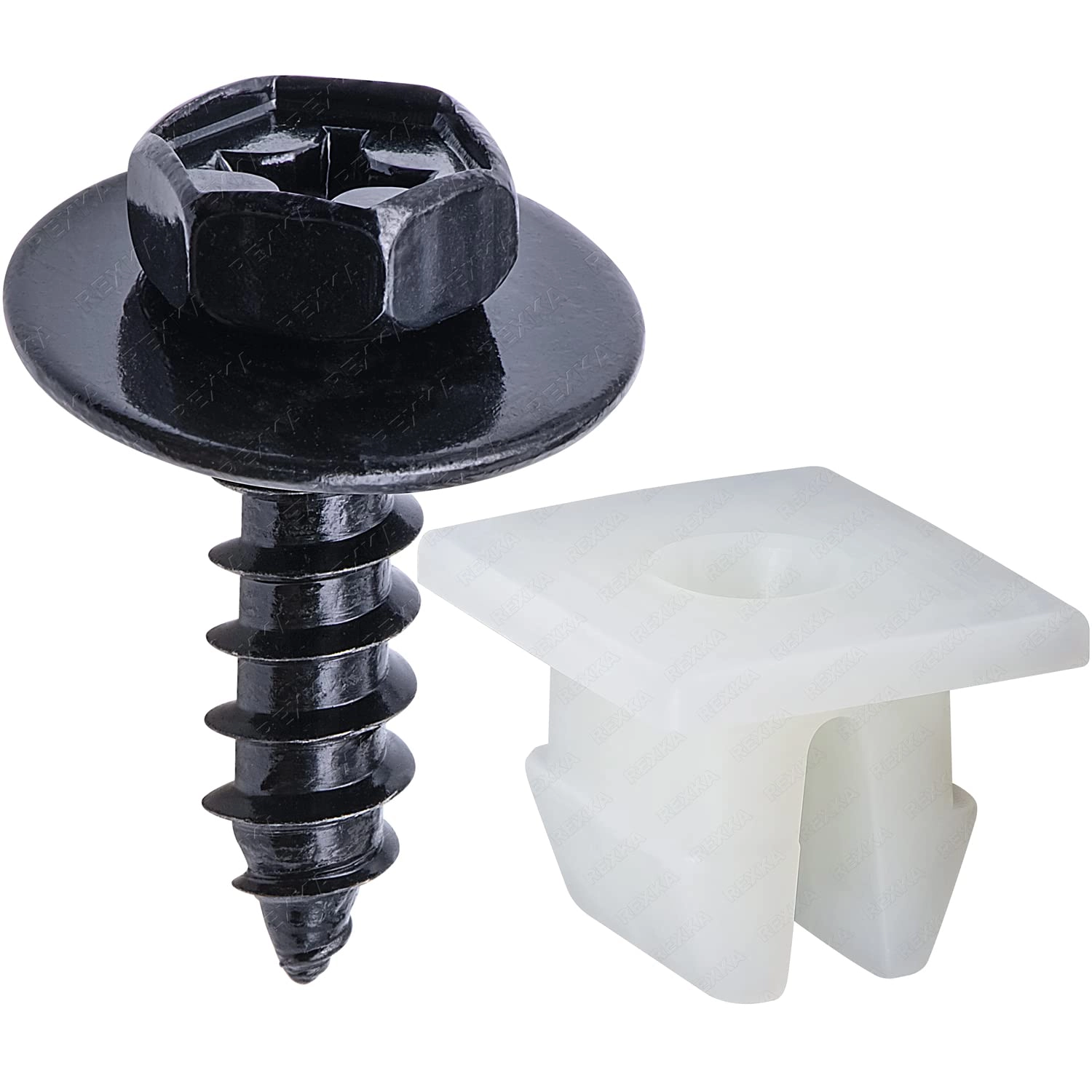 Yontao Fender Liner Bumper Cover Wheelhouse Liner Screw Bolt & Screw Grommet Kit - 22mm M6.2