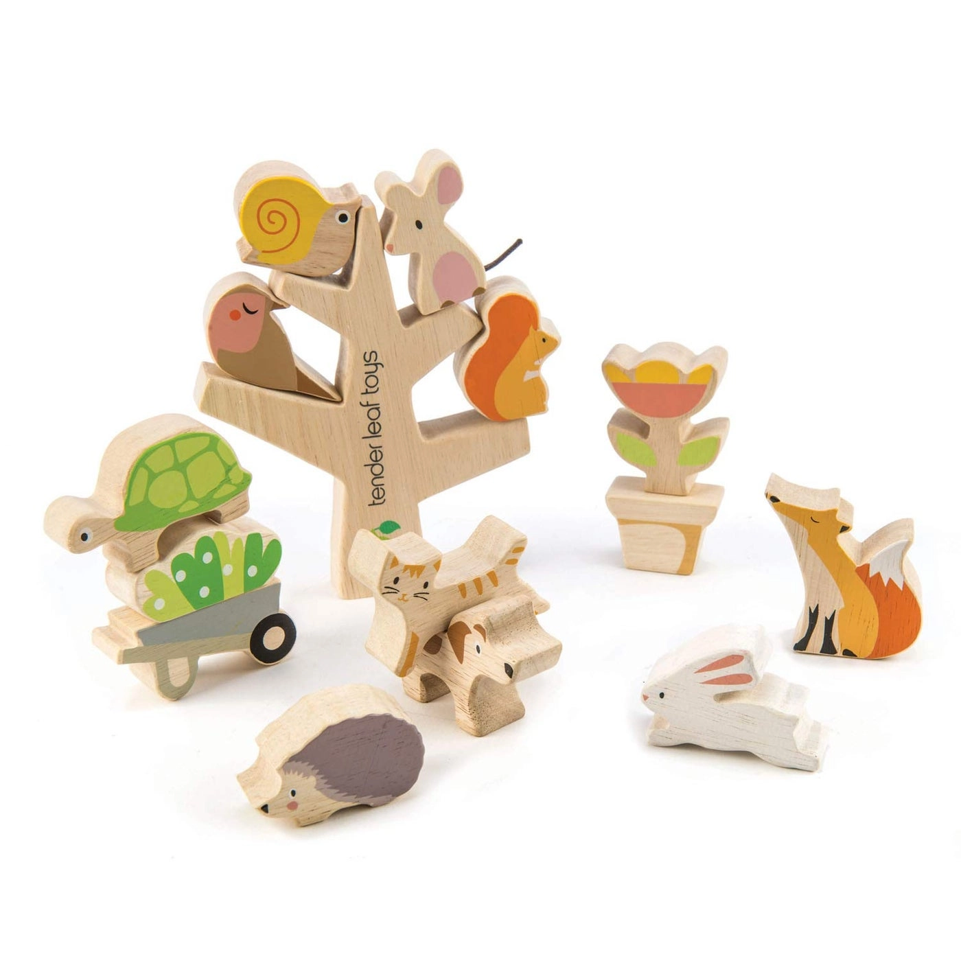 Tender Leaf Toys Stacking Garden Friends - 18 months+ 14 pieces