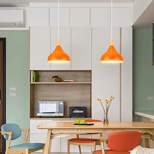 Hanging Chandelier - 2pcs 20 cm Orange E27