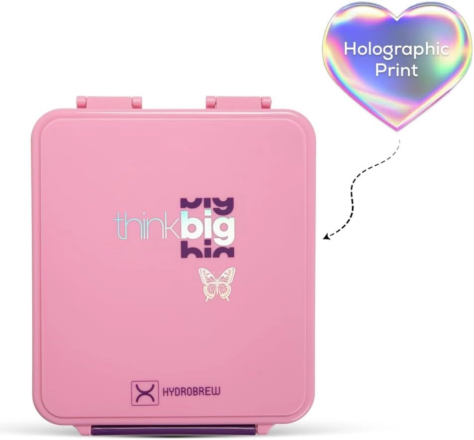 Bento Lunch Box With Steel Food Jar - Think Big Blush 1.74L