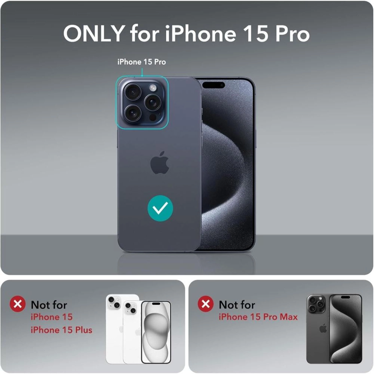 iPhone 15 Pro Case - TPU and acrylic for iPhone 15 Pro