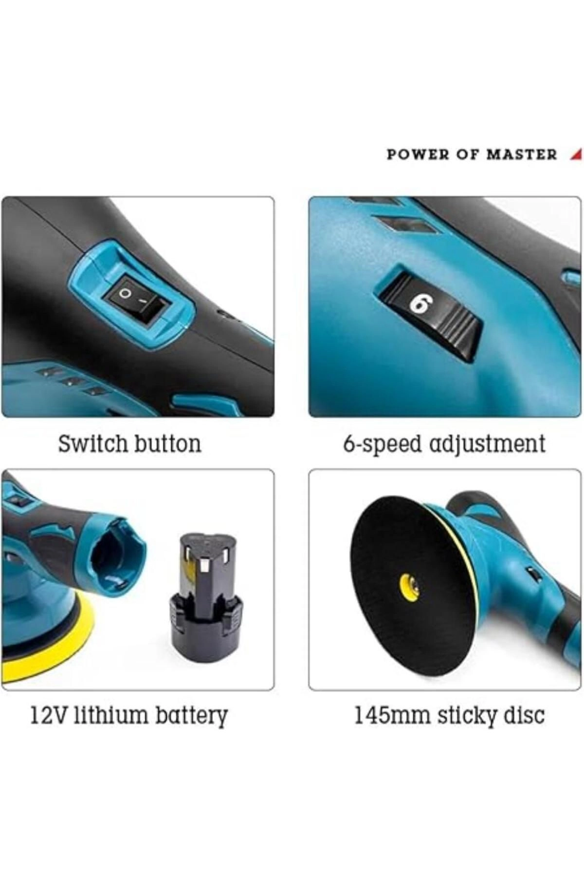 Cordless car polisher - 6-speed