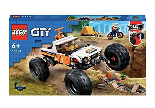 City 4x4 Off-Roader Adventures Camping Set (60387) - Monster Truck Style Working Suspension