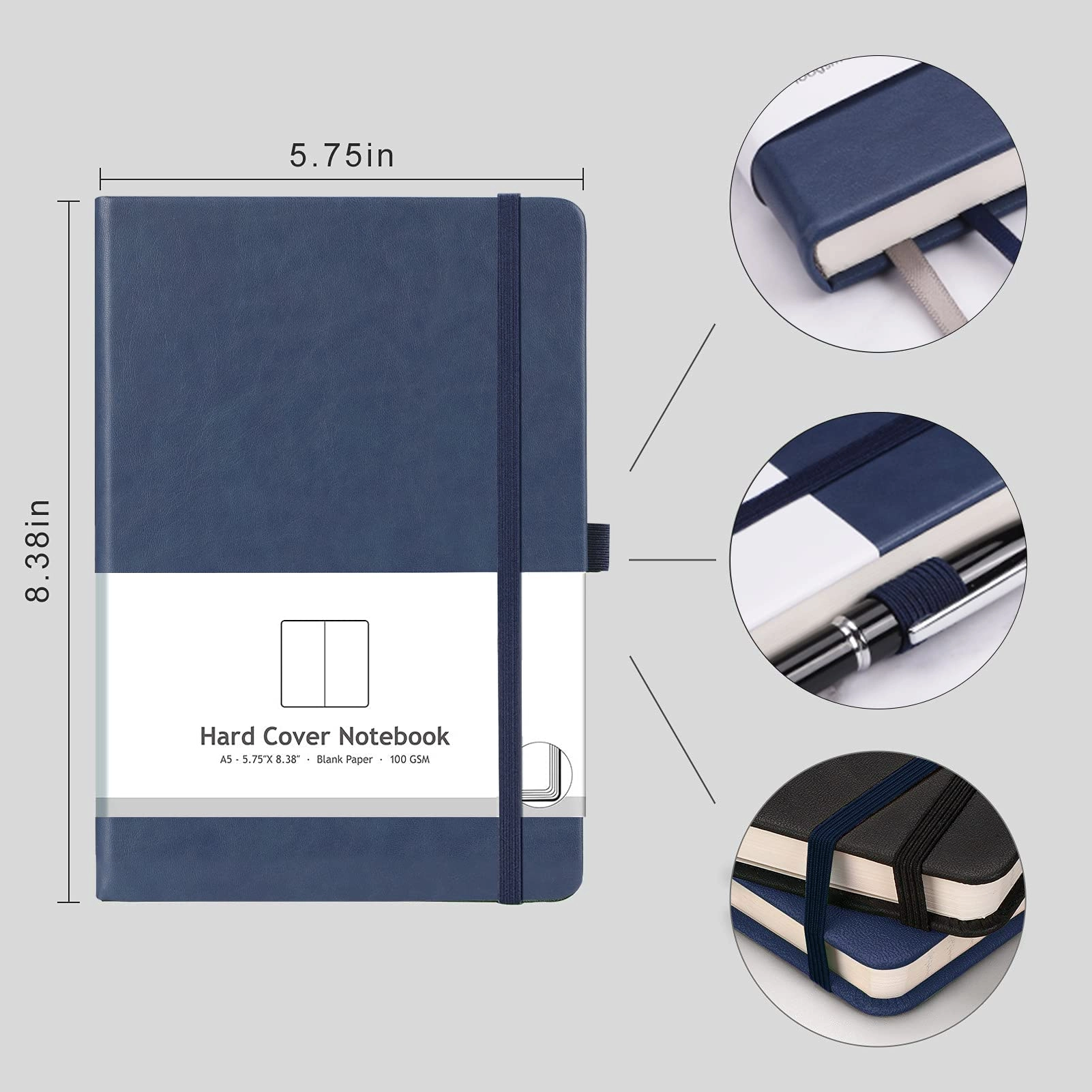 Blank Notebook A5 Hardcover - Blank 96 Sheets