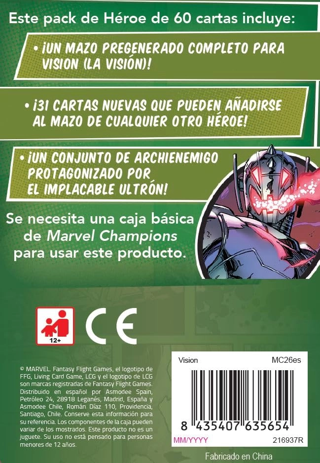 Marvel Champions: Vision - Card Game (Spanish)