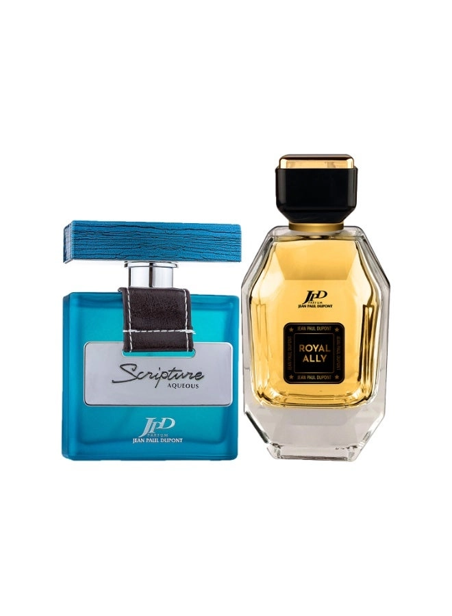 Jean Paul Dupont Scripture Aqueous Eau de Toilette 100ml + Royal Ally Eau de Toilette 100ml